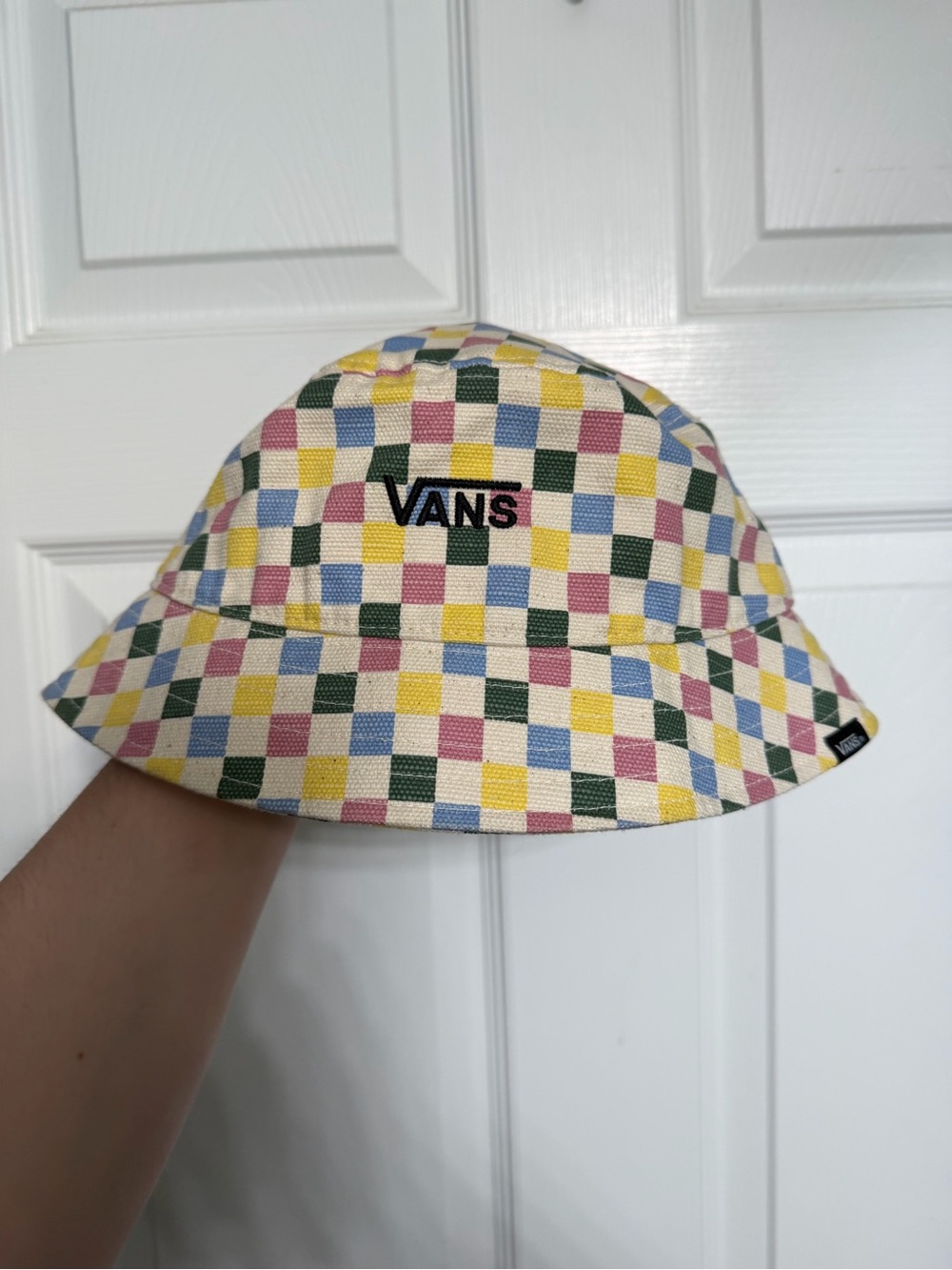 Vans Multicolor Checkered Bucket Hat - Yellow, Blue, Pink, Green